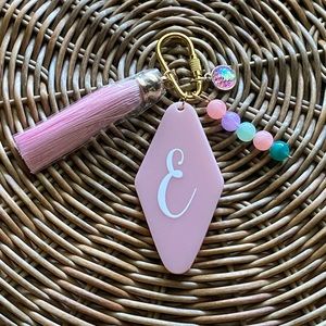 Tassel Initial Keychain “E”